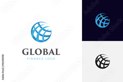 Globe or the world logo icon design abstract style for business global logo design