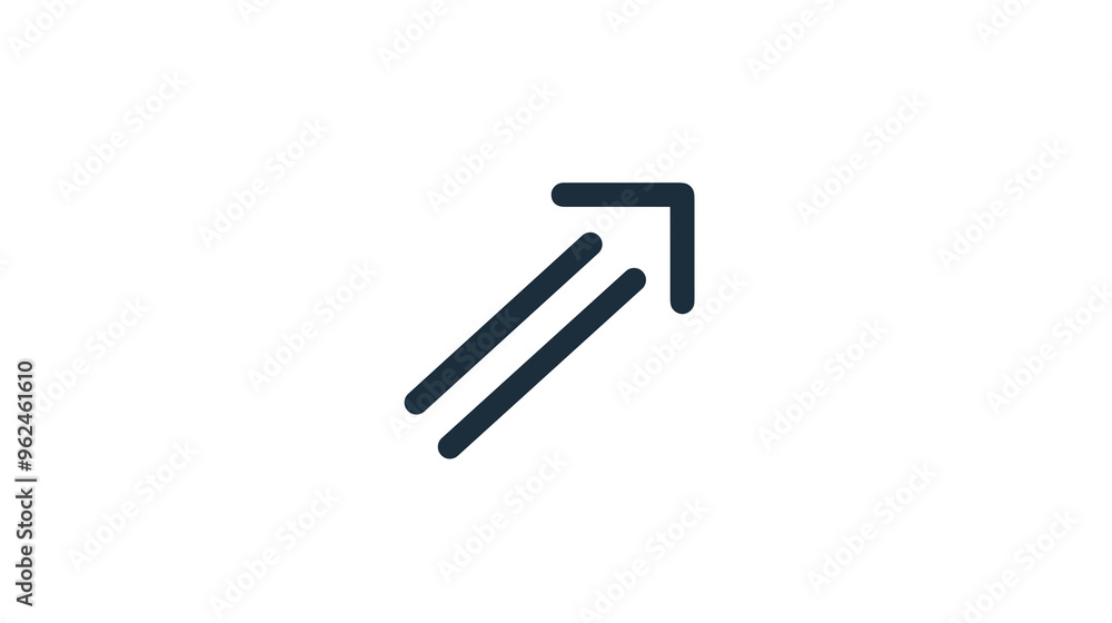 This vector icon showcases a clean design of an upward arrow accompanied by motion lines, illustrating the concept of progress and direction in a minimalist style This vector icon showcases a clean design of an upward arrow accompanied by motion lines, illustrating the concept of progress and direction in a minimalist style