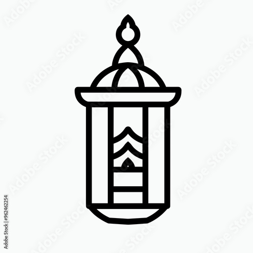 Wallpaper Mural This simple line icon features a lantern, symbolizing festive celebrations and holidays, ideal for decorations or digital design projects reflecting joy Torontodigital.ca