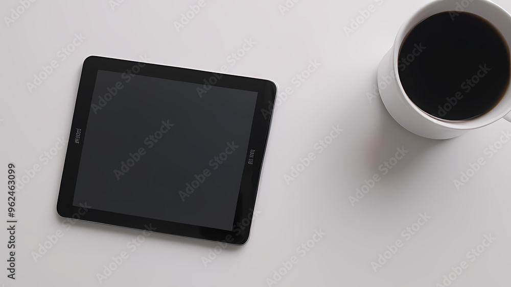 Tablet on a White Table Tablet on a White Table