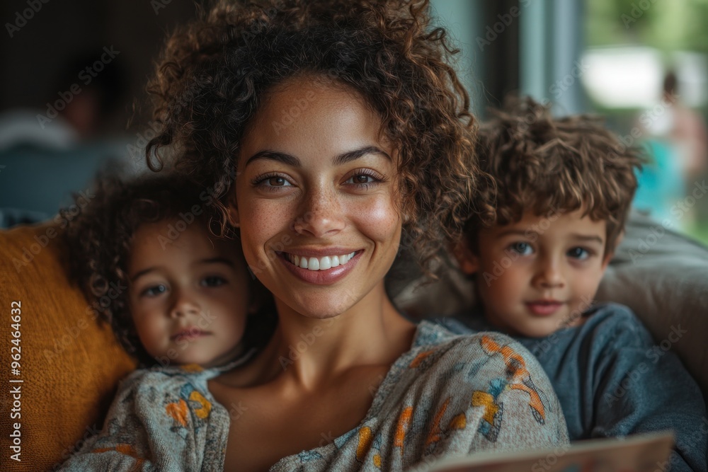 Fototapeta premium Happy Family Reading Time