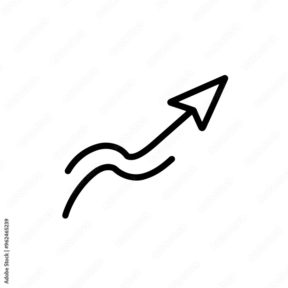 A simple line drawing of an arrow illustrating upward movement and directionality, perfect for enhancing graphic designs and presentations with clear visual guidance A simple line drawing of an arrow illustrating upward movement and directionality, perfect for enhancing graphic designs and presentations with clear visual guidance