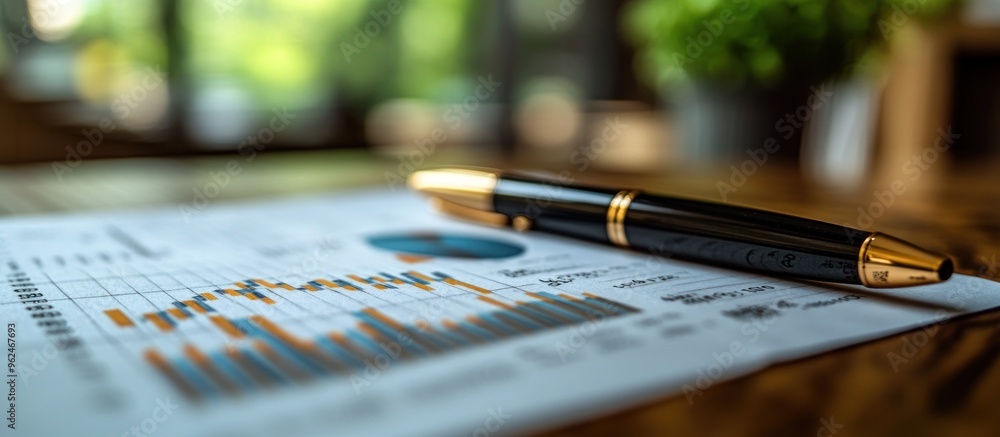 Financial Analysis with Pen on Table Financial Analysis with Pen on Table