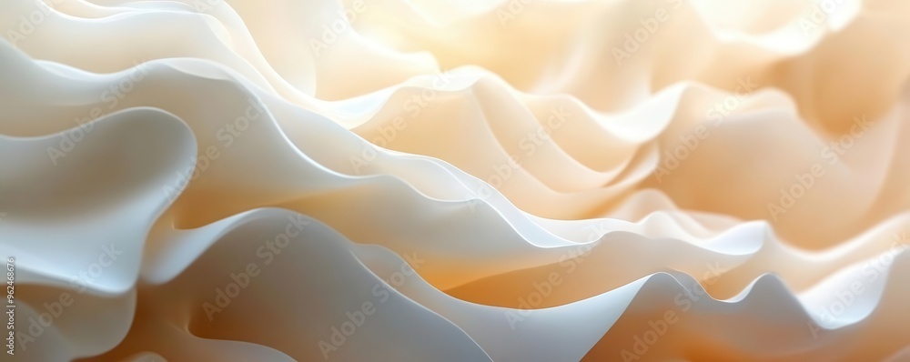 Obraz premium Creamy, flowing gradient with soft, organic shapes blending together