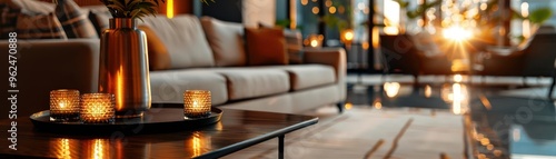 Wallpaper Mural Boutique hotel lobby with stylish decor, inviting and modern, Urban, Soft tones, Photograph, Hospitality Torontodigital.ca