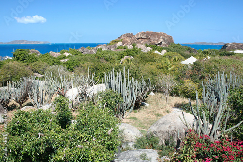 A view of the beautiful boulders and rock formations in the Baths of Virgin Gorda, Britsh Virgin Islands. photo