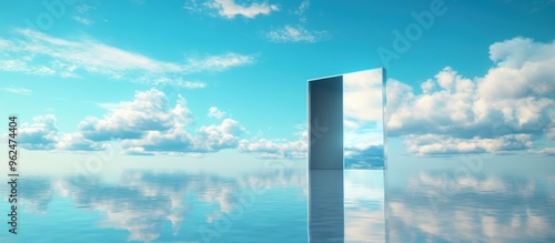 A Mirrored Gateway in a Serene Seascape photo