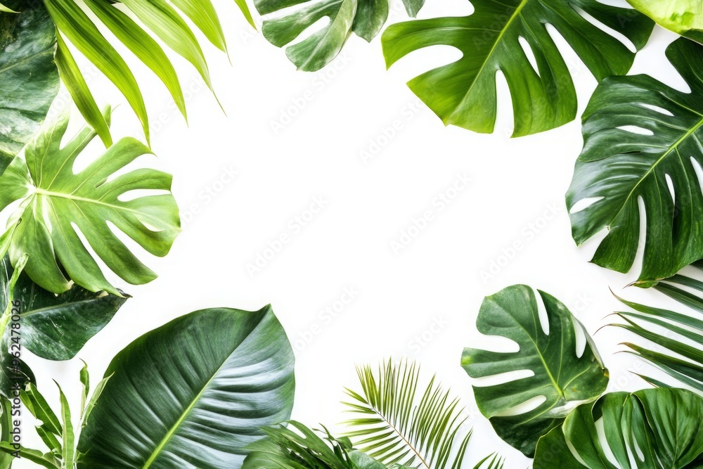 Isolated Green Tropical Plants on White Background with Blank Space for Text. PNG Image Showcasing Vibrant Greenery with Ample Room for Customizable Text or Graphics, Perfect for Design Purposes. Isolated Green Tropical Plants on White Background with Blank Space for Text. PNG Image Showcasing Vibrant Greenery with Ample Room for Customizable Text or Graphics, Perfect for Design Purposes.
