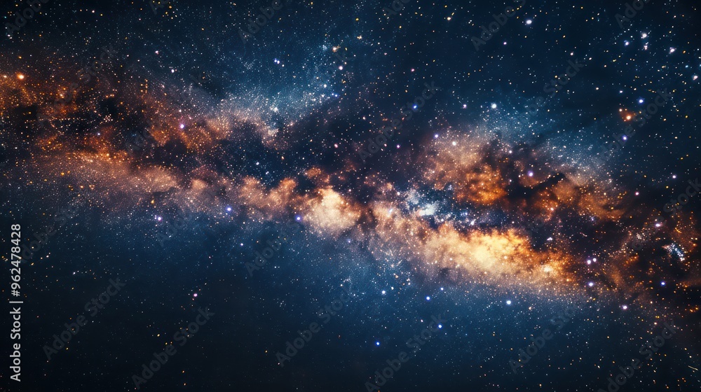 Fototapeta premium A Cosmic Tapestry of Stars and Nebulae