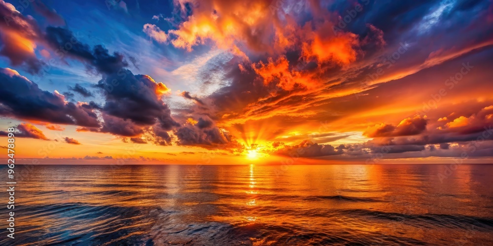 Dramatic sunset over the sea with beautiful sky and clouds , sunset, sea, ocean, dramatic, sky, clouds, nature, colorful Dramatic sunset over the sea with beautiful sky and clouds , sunset, sea, ocean, dramatic, sky, clouds, nature, colorful