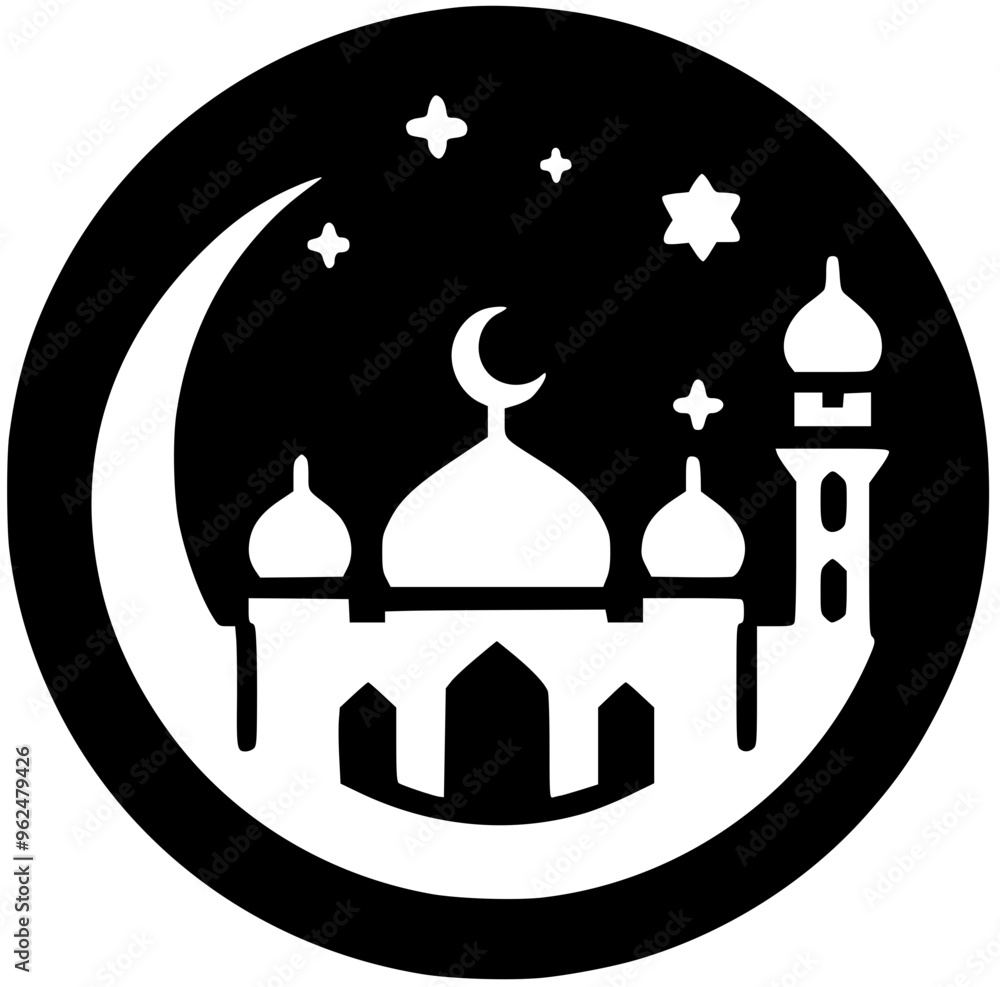 Islamic mosque silhouette Islamic mosque silhouette
