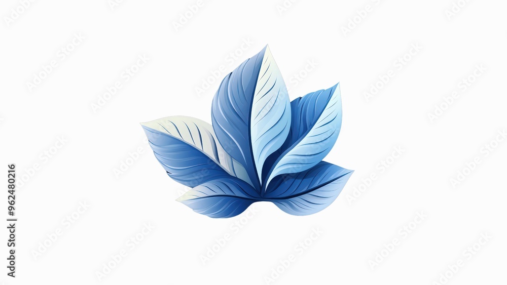 A blue leaf with white veins A blue leaf with white veins