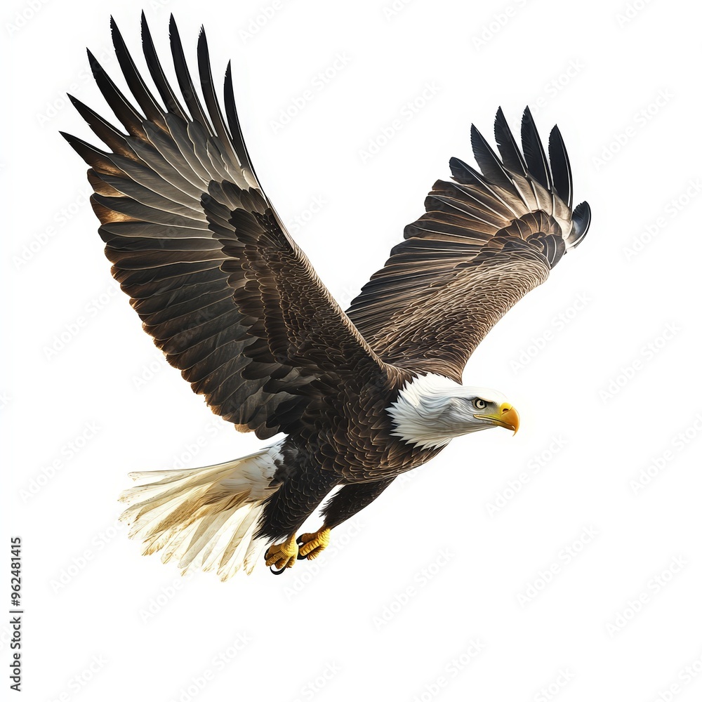 Fototapeta premium A large eagle is flying in the sky
