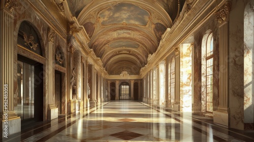 Grand Hallway in a Gilded Palace