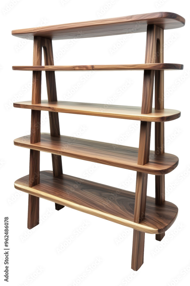 Modern walnut room divider bookshelf with sleek design Modern walnut room divider bookshelf with sleek design