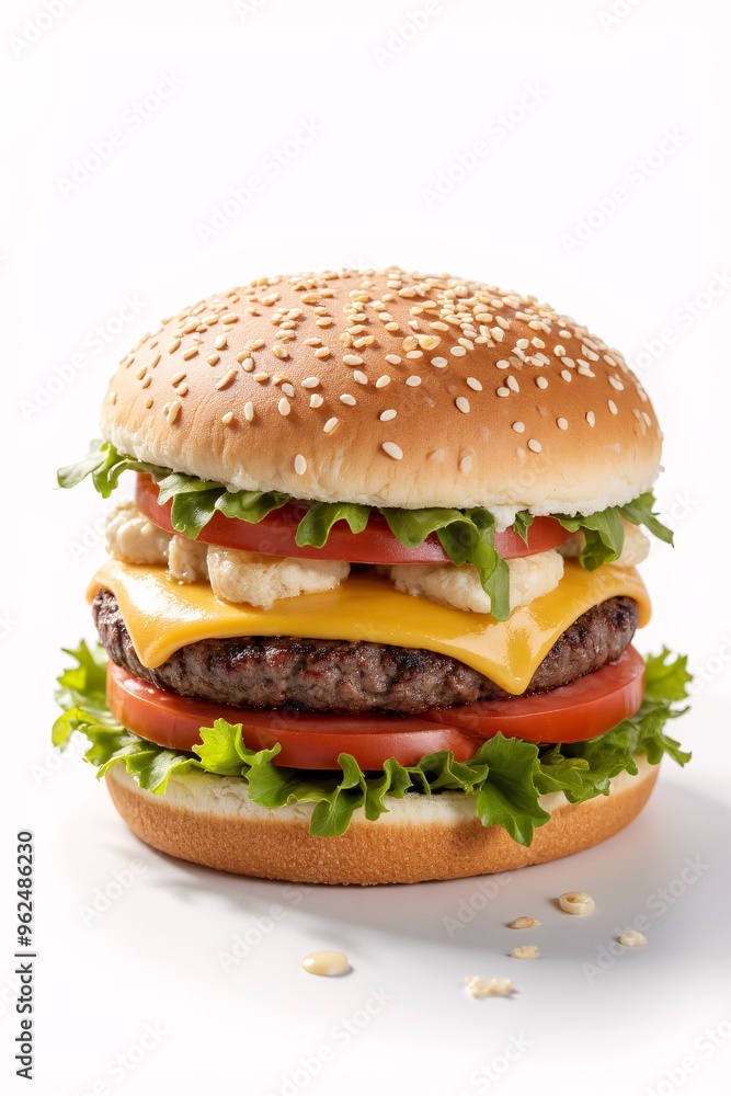 hamburger on a white background hamburger on a white background
