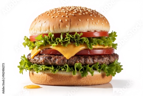 hamburger on a white background