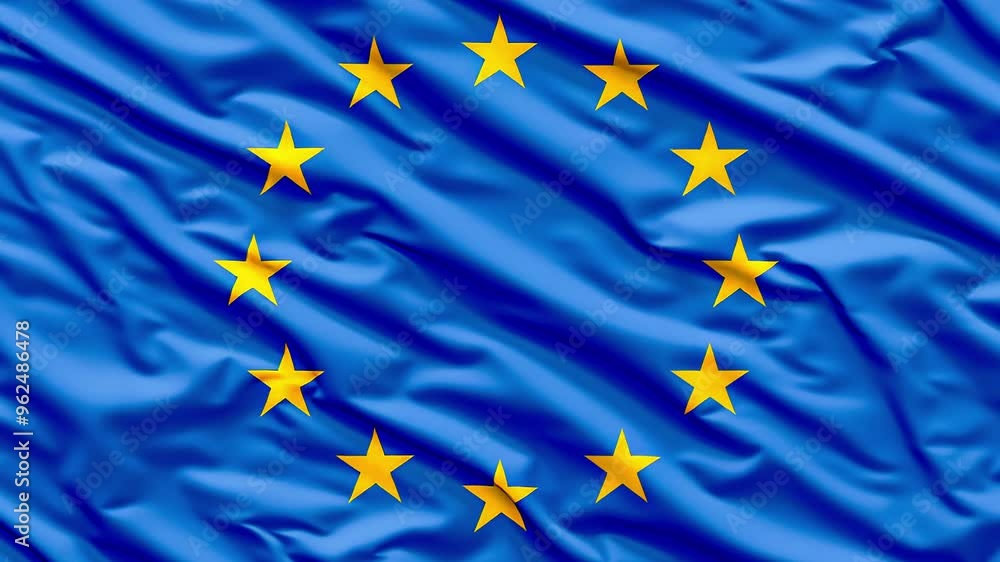 Wavy european union flag symbolizing unity and europe day festivities Wavy european union flag symbolizing unity and europe day festivities
