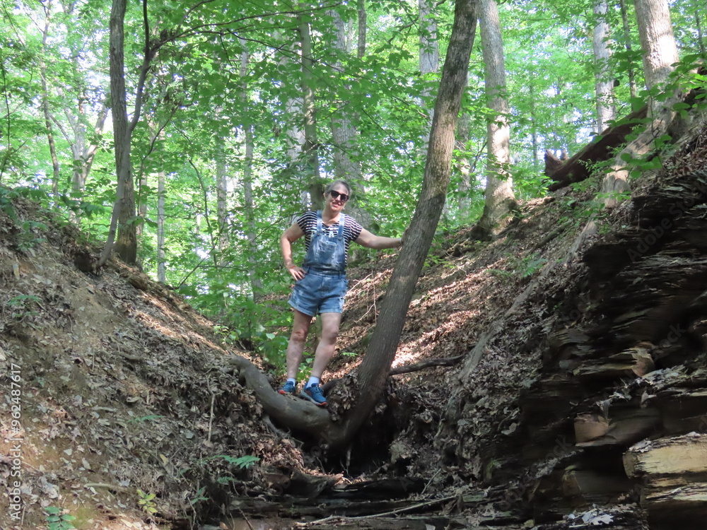 Fototapeta premium Woman in the forest