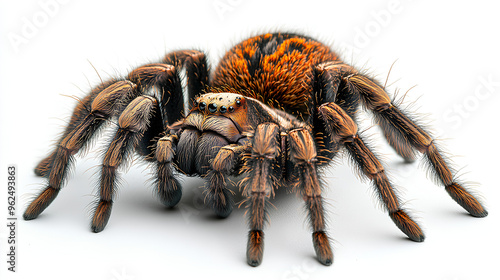 Tarantula spider isolated on a white background