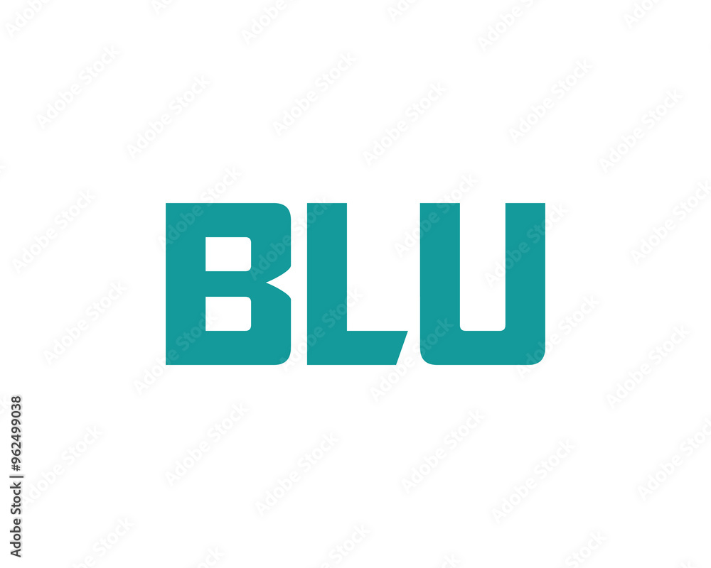 Fototapeta premium BLU logo design vector template. BLU