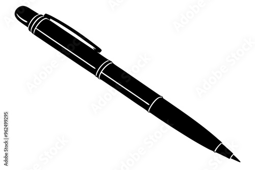 pen silhouette vector illustration