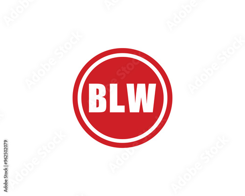 BLW logo design vector template. BLW