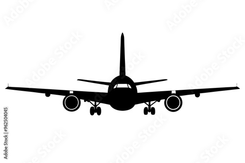 plane silhouette vector illustration