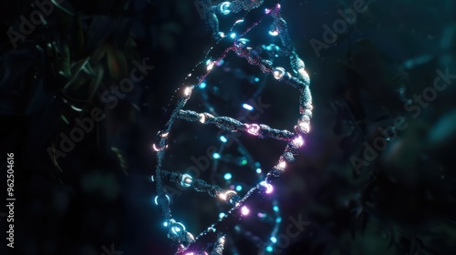 Glowing DNA Helix