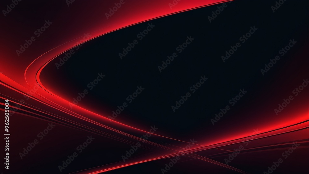 Abstract red glowing lines on a black background. Abstract red glowing lines on a black background.
