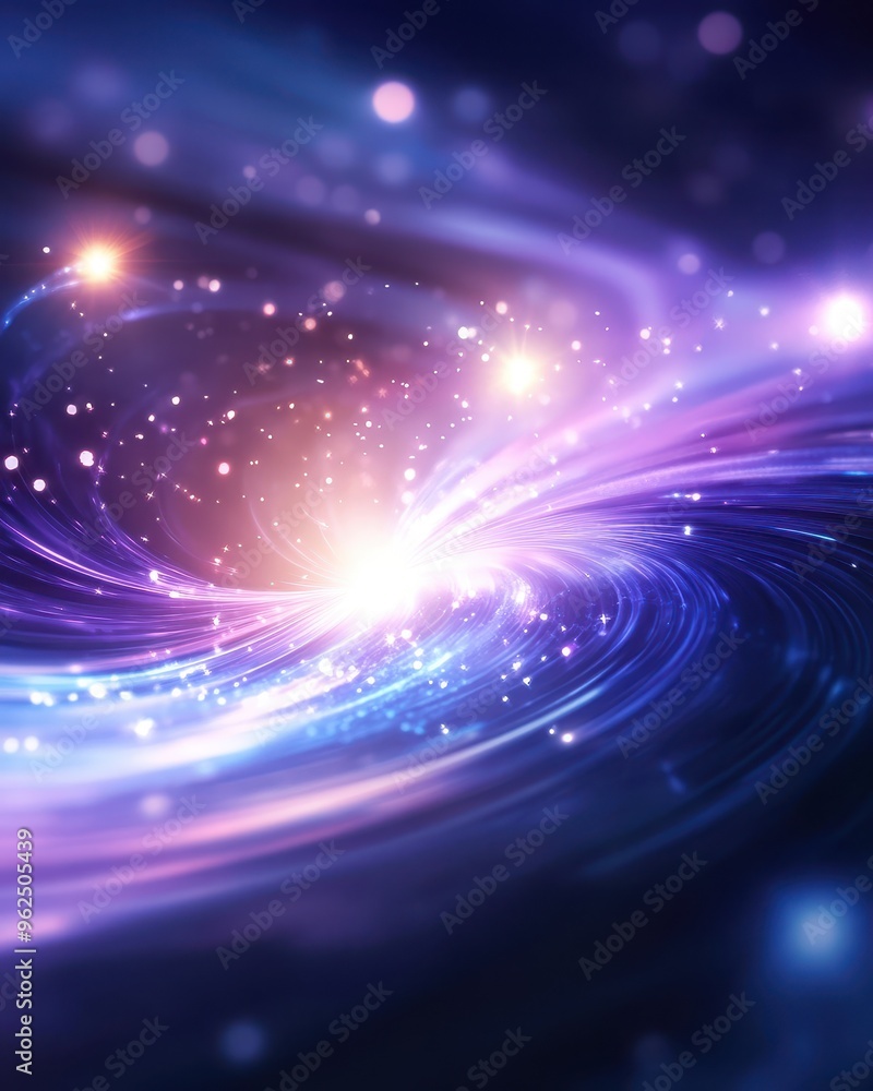 Fototapeta premium A mesmerizing cosmic swirl of colors, light, and energy, evoking a sense of wonder and exploration in the universe.