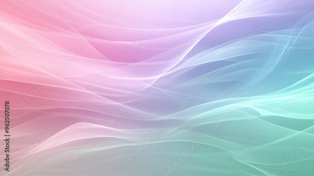 Fototapeta premium Abstract waves in soft pastel colors.