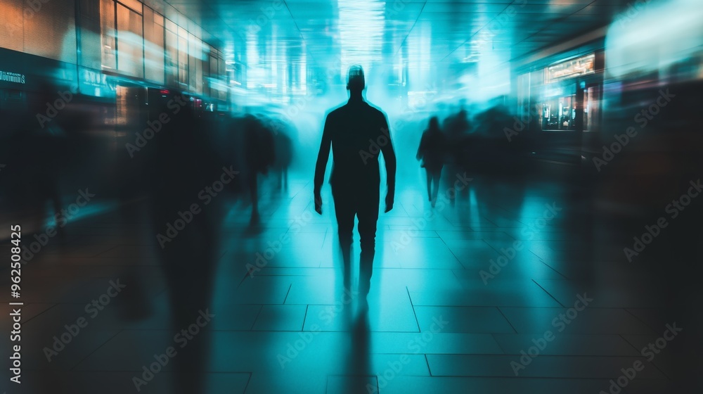A shadowy outline of a unidentified person, anonymous and enigmatic. Obscured misterious identity. Noname, incognito. AI generated A shadowy outline of a unidentified person, anonymous and enigmatic. Obscured misterious identity. Noname, incognito. AI generated