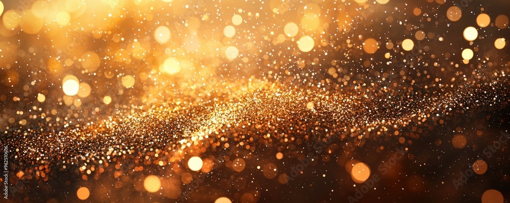Dazzling golden particles and shimmering sprinkles creating a festive Christmas and New Year atmosphere, ideal for elegant ads, gift wrap, and holiday backgrounds Dazzling golden particles and shimmering sprinkles creating a festive Christmas and New Year atmosphere, ideal for elegant ads, gift wrap, and holiday backgrounds