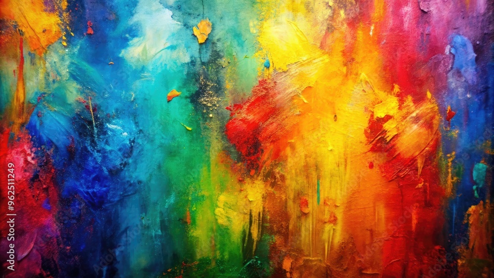 Obraz premium Abstract rough colorful multicolored art painting texture, abstract, rough, colorful, multicolored, art