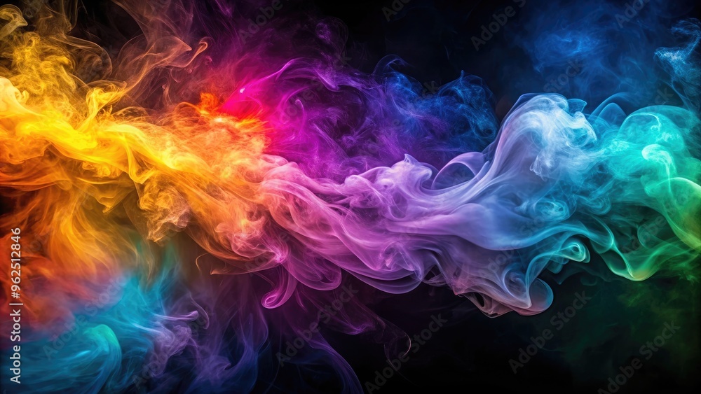 Abstract colorful background with swirling smoke in space , abstract, colorful, background, smoke, swirl, vibrant, artistic Abstract colorful background with swirling smoke in space , abstract, colorful, background, smoke, swirl, vibrant, artistic
