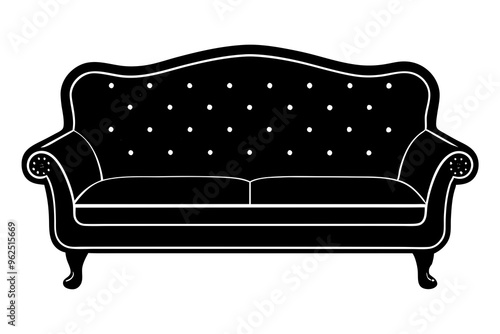 Sofa icon silhouette vector illustration