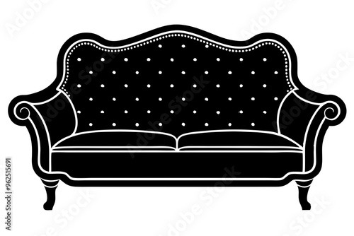 Sofa icon silhouette vector illustration