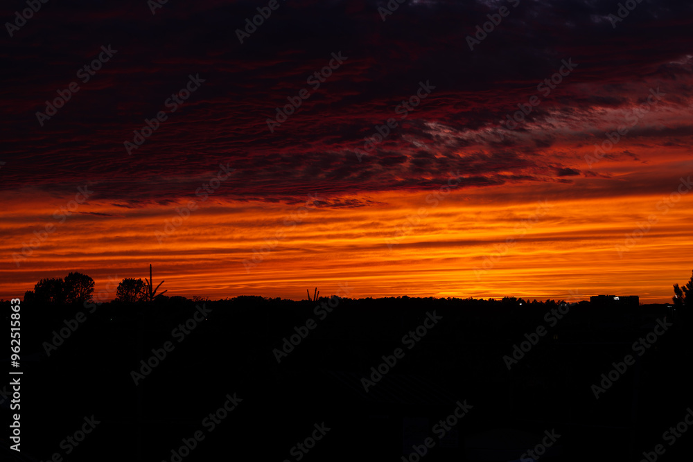 Fototapeta premium sunset in the city