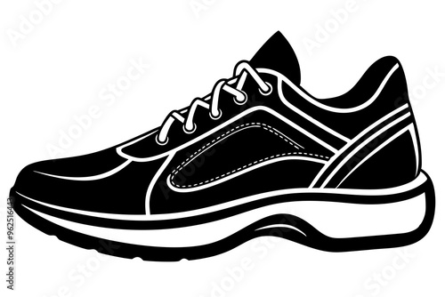 Sports Shoes silhouette vector illustration