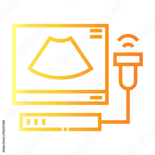ultrasound Line Gradient Icon