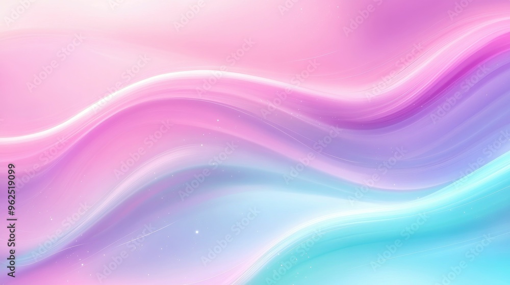 Fototapeta premium Abstract background with soft pastel colors and wavy lines.