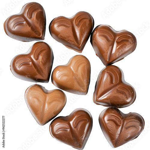 heart shaped chocolates on transparent background png