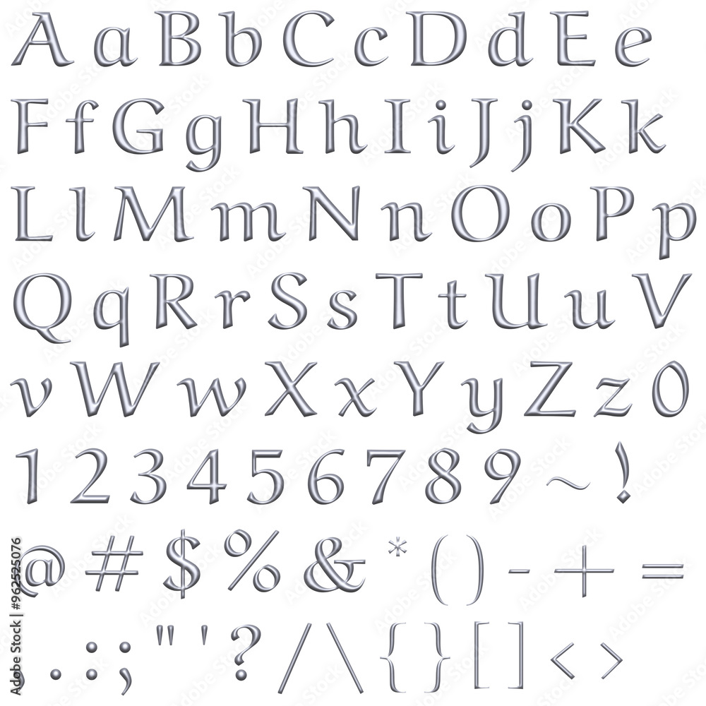 Decorative Alphabet and Numbers Set Decorative Alphabet and Numbers Set