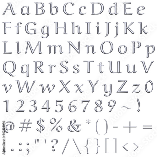 Decorative Alphabet and Numbers Set