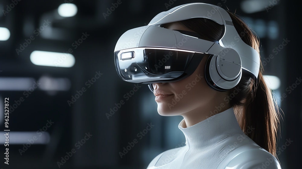 19 An AI-powered virtual reality environment with interactive elements responding to user input, symbolizing immersive technology 19 An AI-powered virtual reality environment with interactive elements responding to user input, symbolizing immersive technology