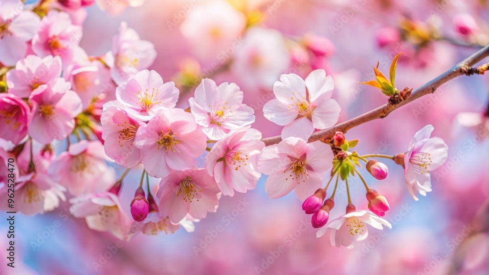 Close up shot of delicate pink cherry blossoms on a tree branch , spring, blooming, nature, petals, floral, soft, delicate, sakura Close up shot of delicate pink cherry blossoms on a tree branch , spring, blooming, nature, petals, floral, soft, delicate, sakura