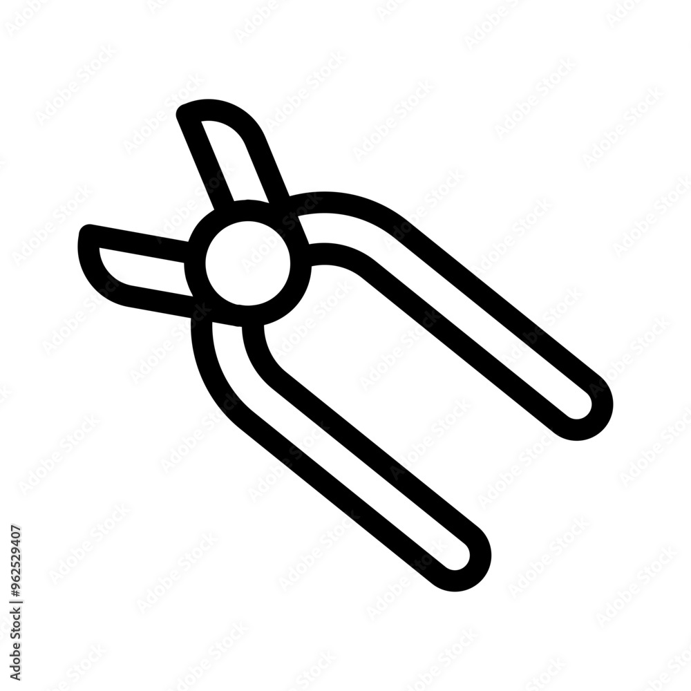 Pliers, labor and constructions line icon set vector Pliers, labor and constructions line icon set vector