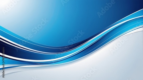 Wallpaper Mural Abstract blue and white wavy background with copy space. Torontodigital.ca