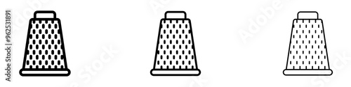 Cheese grater liner icon vector set.